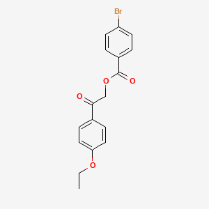 molecular formula C17H15BrO4 B3744298 2-(4-ethoxyphenyl)-2-oxoethyl 4-bromobenzoate 