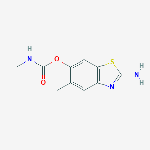B037443 6-Benzothiazolol,2-amino-4,5,7-trimethyl-,methylcarbamate(ester) CAS No. 120164-20-7