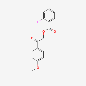 molecular formula C17H15IO4 B3744300 2-(4-ethoxyphenyl)-2-oxoethyl 2-iodobenzoate 