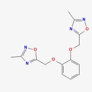 molecular formula C14H14N4O4 B3744303 5,5'-[1,2-phenylenebis(oxymethylene)]bis(3-methyl-1,2,4-oxadiazole) 