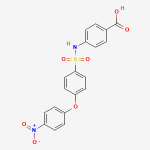 molecular formula C19H14N2O7S B3744315 4-({[4-(4-nitrophenoxy)phenyl]sulfonyl}amino)benzoic acid 