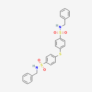 molecular formula C26H24N2O4S3 B3744322 4,4'-thiobis(N-benzylbenzenesulfonamide) 