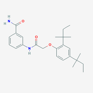 molecular formula C25H34N2O3 B3744335 3-({[2,4-bis(1,1-dimethylpropyl)phenoxy]acetyl}amino)benzamide 