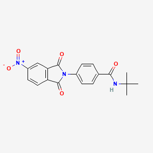 molecular formula C19H17N3O5 B3744349 N-(tert-butyl)-4-(5-nitro-1,3-dioxo-1,3-dihydro-2H-isoindol-2-yl)benzamide 