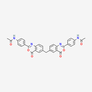 molecular formula C33H24N4O6 B3744350 N,N'-{methylenebis[(4-oxo-4H-3,1-benzoxazine-6,2-diyl)-4,1-phenylene]}diacetamide 