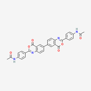 molecular formula C32H22N4O6 B3744355 N,N'-[(4,4'-dioxo-4H,4'H-6,6'-bi-3,1-benzoxazine-2,2'-diyl)di-4,1-phenylene]diacetamide 
