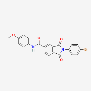 molecular formula C22H15BrN2O4 B3744358 2-(4-bromophenyl)-N-(4-methoxyphenyl)-1,3-dioxo-5-isoindolinecarboxamide 