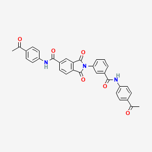 N-(4-acetylphenyl)-2-(3-{[(4-acetylphenyl)amino]carbonyl}phenyl)-1,3-dioxo-5-isoindolinecarboxamide