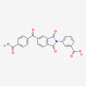 molecular formula C23H13NO7 B3744374 3-[5-(4-carboxybenzoyl)-1,3-dioxo-1,3-dihydro-2H-isoindol-2-yl]benzoic acid 