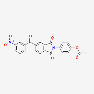 molecular formula C23H14N2O7 B3744382 4-[5-(3-nitrobenzoyl)-1,3-dioxo-1,3-dihydro-2H-isoindol-2-yl]phenyl acetate 