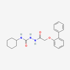 molecular formula C21H25N3O3 B3744392 2-[(2-biphenylyloxy)acetyl]-N-cyclohexylhydrazinecarboxamide 