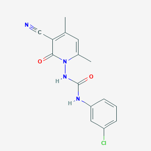 molecular formula C15H13ClN4O2 B3744395 N-(3-chlorophenyl)-N'-(3-cyano-4,6-dimethyl-2-oxo-1(2H)-pyridinyl)urea 