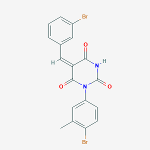 (5E)-5-(3-bromobenzylidene)-1-(4-bromo-3-methylphenyl)pyrimidine-2,4,6(1H,3H,5H)-trione