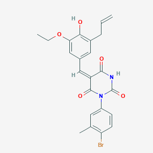 5-(3-allyl-5-ethoxy-4-hydroxybenzylidene)-1-(4-bromo-3-methylphenyl)-2,4,6(1H,3H,5H)-pyrimidinetrione