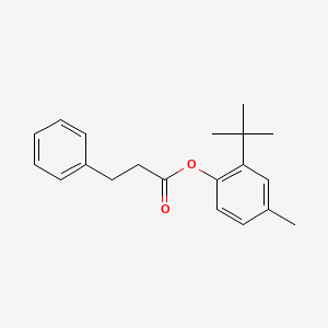 molecular formula C20H24O2 B3744427 2-tert-butyl-4-methylphenyl 3-phenylpropanoate 