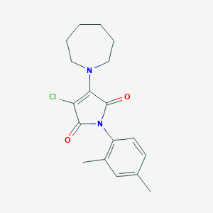 molecular formula C18H21ClN2O2 B374443 3-azepan-1-yl-4-chloro-1-(2,4-dimethylphenyl)-1H-pyrrole-2,5-dione CAS No. 307528-21-8