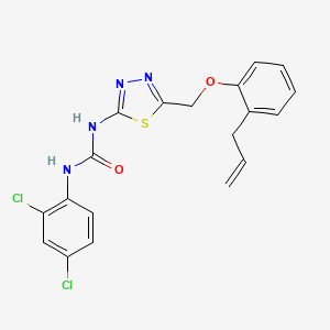 molecular formula C19H16Cl2N4O2S B3744448 N-{5-[(2-allylphenoxy)methyl]-1,3,4-thiadiazol-2-yl}-N'-(2,4-dichlorophenyl)urea 
