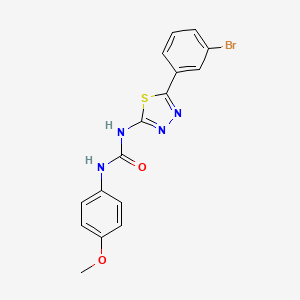 molecular formula C16H13BrN4O2S B3744455 N-[5-(3-bromophenyl)-1,3,4-thiadiazol-2-yl]-N'-(4-methoxyphenyl)urea 