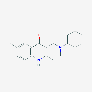 molecular formula C19H26N2O B374446 3-{[Cyclohexyl(methyl)amino]methyl}-2,6-dimethyl-4-quinolinol CAS No. 307528-69-4