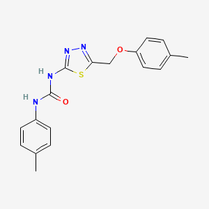 molecular formula C18H18N4O2S B3744461 N-{5-[(4-methylphenoxy)methyl]-1,3,4-thiadiazol-2-yl}-N'-(4-methylphenyl)urea 