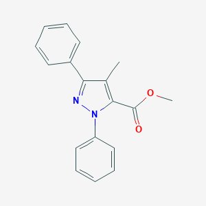 molecular formula C18H16N2O2 B374448 methyl 4-methyl-1,3-diphenyl-1H-pyrazole-5-carboxylate 