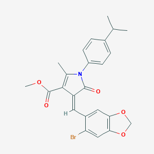 methyl 4-[(6-bromo-1,3-benzodioxol-5-yl)methylene]-1-(4-isopropylphenyl)-2-methyl-5-oxo-4,5-dihydro-1H-pyrrole-3-carboxylate