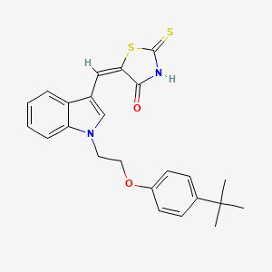 molecular formula C24H24N2O2S2 B3744502 5-({1-[2-(4-tert-butylphenoxy)ethyl]-1H-indol-3-yl}methylene)-2-thioxo-1,3-thiazolidin-4-one 