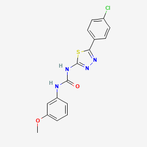molecular formula C16H13ClN4O2S B3744510 N-[5-(4-chlorophenyl)-1,3,4-thiadiazol-2-yl]-N'-(3-methoxyphenyl)urea 