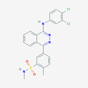 molecular formula C22H18Cl2N4O2S B3744523 5-{4-[(3,4-dichlorophenyl)amino]-1-phthalazinyl}-N,2-dimethylbenzenesulfonamide 