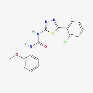 molecular formula C16H13ClN4O2S B3744534 N-[5-(2-chlorophenyl)-1,3,4-thiadiazol-2-yl]-N'-(2-methoxyphenyl)urea 