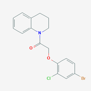 molecular formula C17H15BrClNO2 B3744548 1-[(4-bromo-2-chlorophenoxy)acetyl]-1,2,3,4-tetrahydroquinoline 