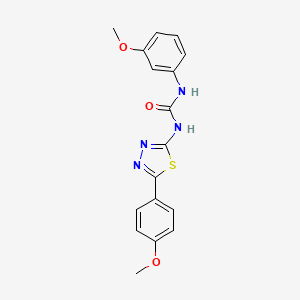 molecular formula C17H16N4O3S B3744551 N-(3-methoxyphenyl)-N'-[5-(4-methoxyphenyl)-1,3,4-thiadiazol-2-yl]urea 