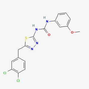 molecular formula C17H14Cl2N4O2S B3744589 N-[5-(3,4-dichlorobenzyl)-1,3,4-thiadiazol-2-yl]-N'-(3-methoxyphenyl)urea 