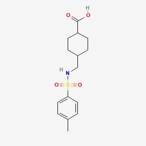 molecular formula C15H21NO4S B3744598 4-({[(4-methylphenyl)sulfonyl]amino}methyl)cyclohexanecarboxylic acid 