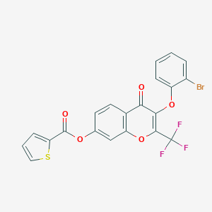 [3-(2-Bromophenoxy)-4-oxo-2-(trifluoromethyl)chromen-7-yl] thiophene-2-carboxylate