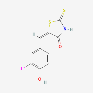 molecular formula C10H6INO2S2 B3744663 5-(4-hydroxy-3-iodobenzylidene)-2-thioxo-1,3-thiazolidin-4-one 
