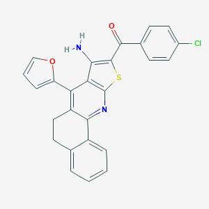 [8-Amino-7-(2-furyl)-5,6-dihydrobenzo[h]thieno[2,3-b]quinolin-9-yl](4-chlorophenyl)methanone