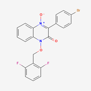 molecular formula C21H13BrF2N2O3 B3744694 3-(4-bromophenyl)-1-[(2,6-difluorobenzyl)oxy]-2(1H)-quinoxalinone 4-oxide 