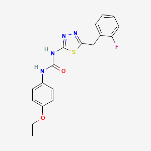 molecular formula C18H17FN4O2S B3744697 N-(4-ethoxyphenyl)-N'-[5-(2-fluorobenzyl)-1,3,4-thiadiazol-2-yl]urea 
