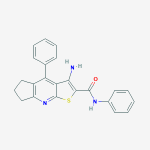 molecular formula C23H19N3OS B374470 3-amino-N,4-diphenyl-6,7-dihydro-5H-cyclopenta[b]thieno[3,2-e]pyridine-2-carboxamide 