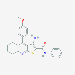 3-amino-4-(4-methoxyphenyl)-N-(4-methylphenyl)-5,6,7,8-tetrahydrothieno[2,3-b]quinoline-2-carboxamide