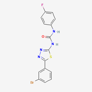 molecular formula C15H10BrFN4OS B3744732 N-[5-(3-bromophenyl)-1,3,4-thiadiazol-2-yl]-N'-(4-fluorophenyl)urea 