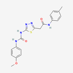 2-[5-({[(4-methoxyphenyl)amino]carbonyl}amino)-1,3,4-thiadiazol-2-yl]-N-(4-methylphenyl)acetamide