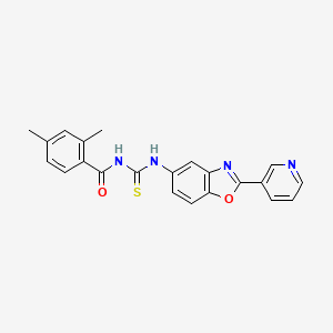 molecular formula C22H18N4O2S B3744799 2,4-dimethyl-N-({[2-(3-pyridinyl)-1,3-benzoxazol-5-yl]amino}carbonothioyl)benzamide 