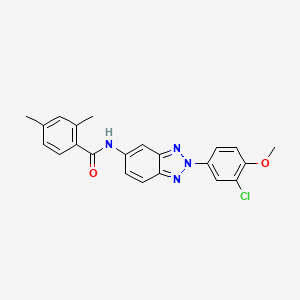 molecular formula C22H19ClN4O2 B3744813 N-[2-(3-chloro-4-methoxyphenyl)-2H-1,2,3-benzotriazol-5-yl]-2,4-dimethylbenzamide 
