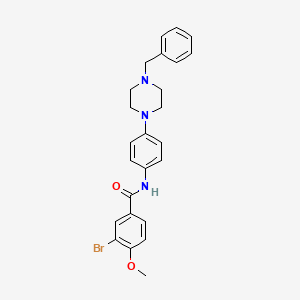 molecular formula C25H26BrN3O2 B3744829 N-[4-(4-benzyl-1-piperazinyl)phenyl]-3-bromo-4-methoxybenzamide 