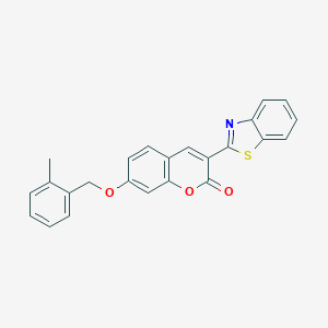 molecular formula C24H17NO3S B374484 3-(1,3-benzothiazol-2-yl)-7-[(2-methylbenzyl)oxy]-2H-chromen-2-one CAS No. 308297-67-8