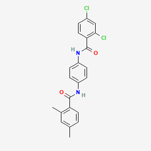 molecular formula C22H18Cl2N2O2 B3744852 2,4-dichloro-N-{4-[(2,4-dimethylbenzoyl)amino]phenyl}benzamide 