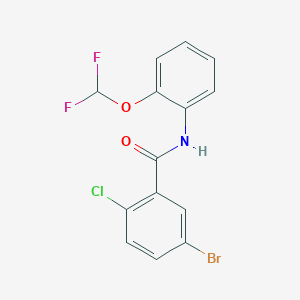 molecular formula C14H9BrClF2NO2 B3744865 5-bromo-2-chloro-N-[2-(difluoromethoxy)phenyl]benzamide 
