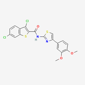 molecular formula C20H14Cl2N2O3S2 B3744879 3,6-dichloro-N-[4-(3,4-dimethoxyphenyl)-1,3-thiazol-2-yl]-1-benzothiophene-2-carboxamide 